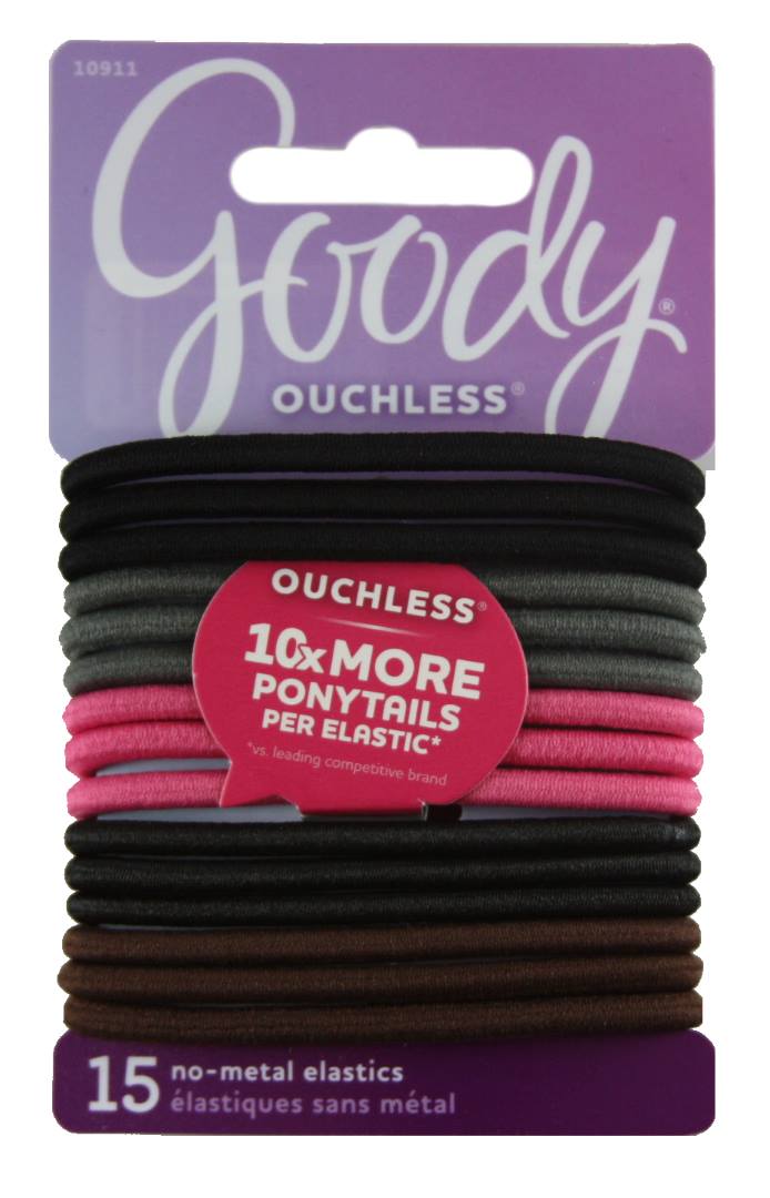 Goody Ouchless No Metal Hair Elastics Cherry Blossom - 15 Pack