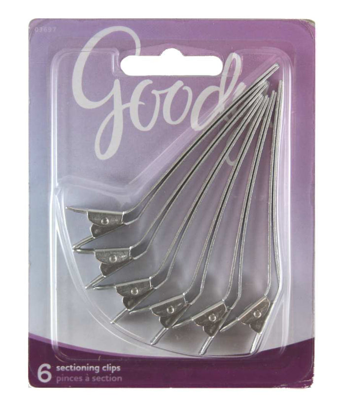 Goody Section Clips in Aluminum - 6 Count