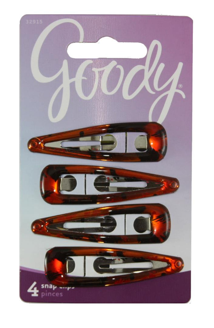 Goody Classics Epoxy Snap Clip Barrettes - 4 Count
