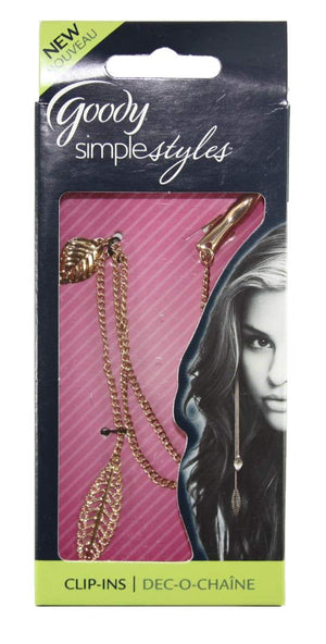 Goody Simple Styles Clip-in Hair Jewelry Extensions Leaf Charm