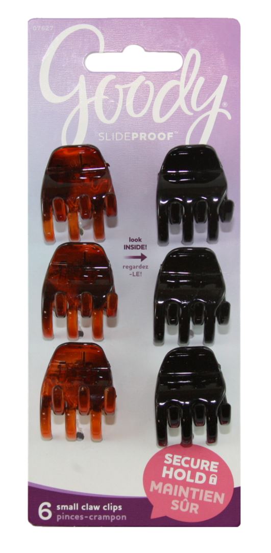 Goody SlideProof Claw Clips Small - 6 Clips