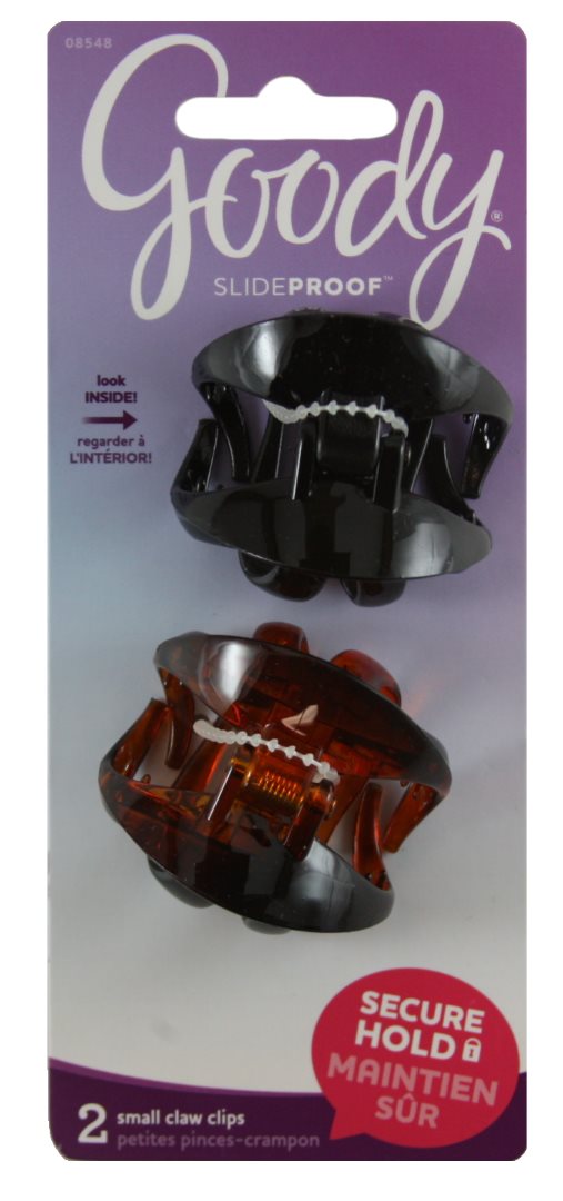 Goody SlideProof Wingless Claw Clip Small - 2 Count