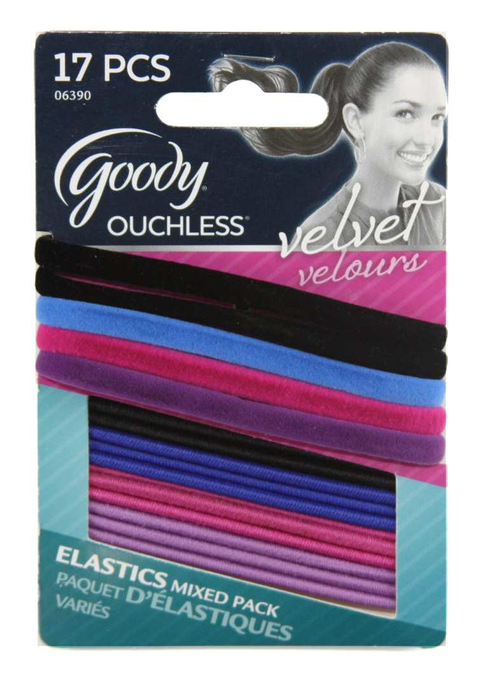 Goody Velvet Bright Braided Elastics - 17 Count