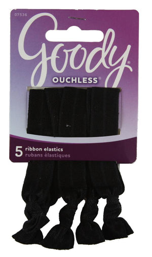 Goody Women's Ouchless Ribbon Elastics Solid Black