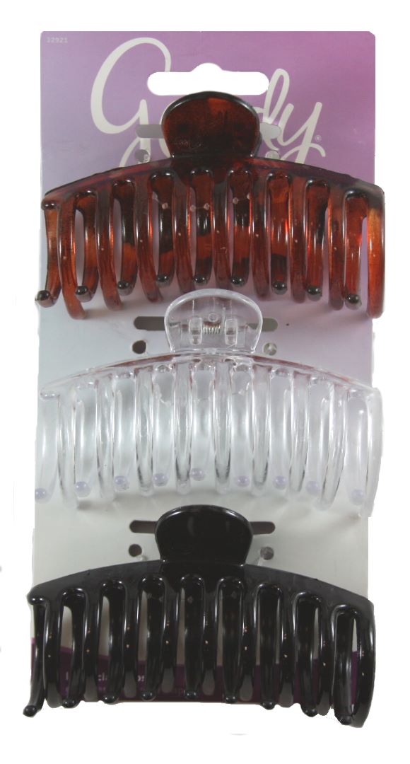Goody Womens Classic Large Spiral Claw Clip - 3 Count