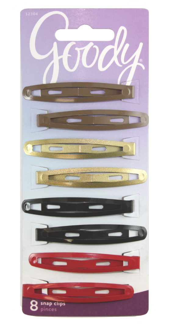 Goody Womens Classic Oval Metal Contour Clip Assorted - 8 Count