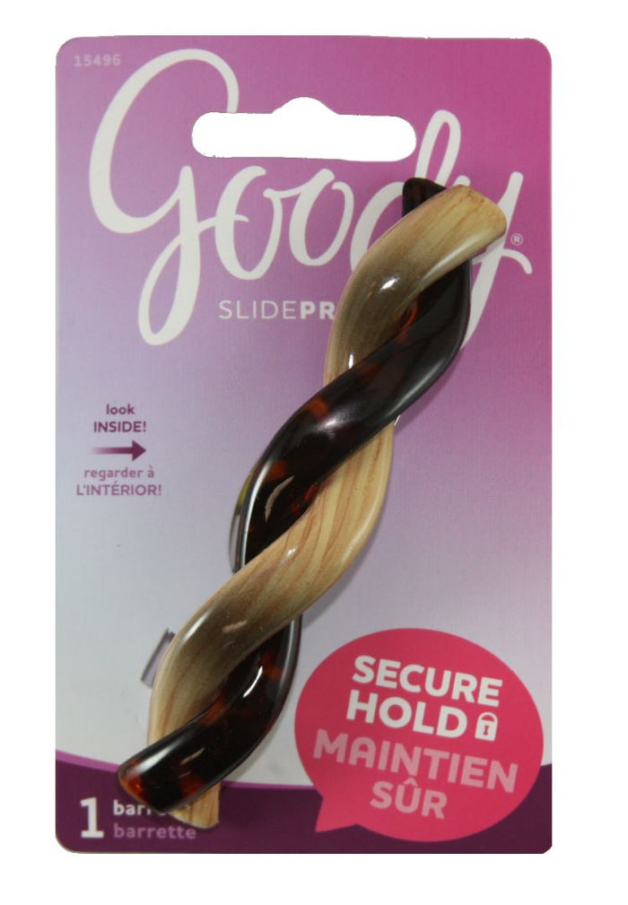 Goody SlideProof Twisted Autoclasp Barrette - 1 Pack