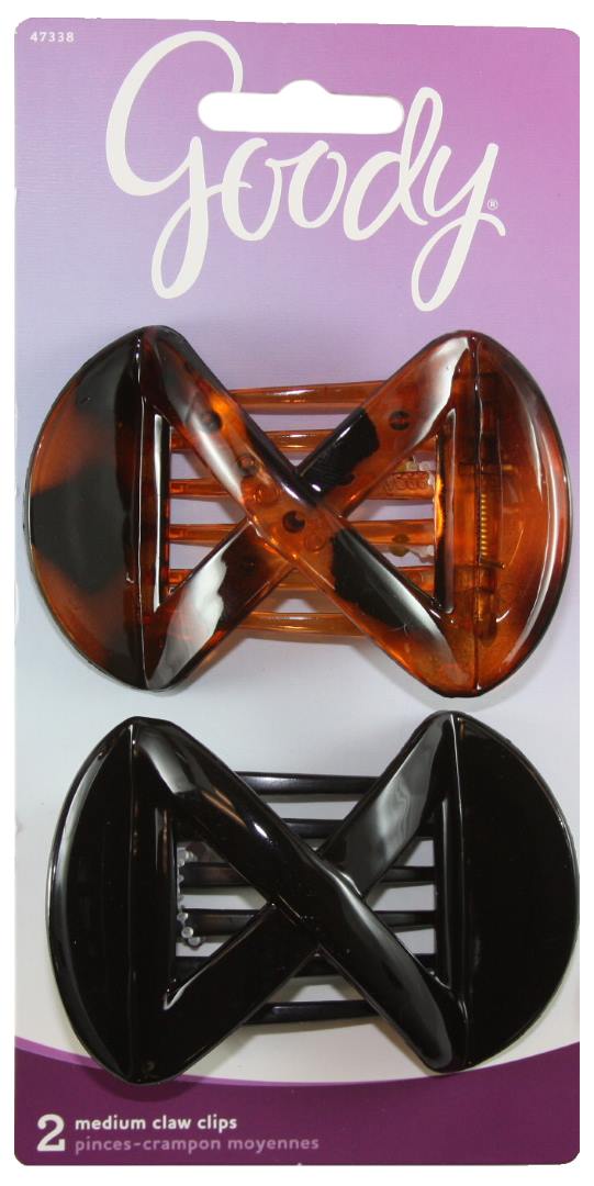 Goody Womens Classic X Updo Claw Clips - 2 Clips