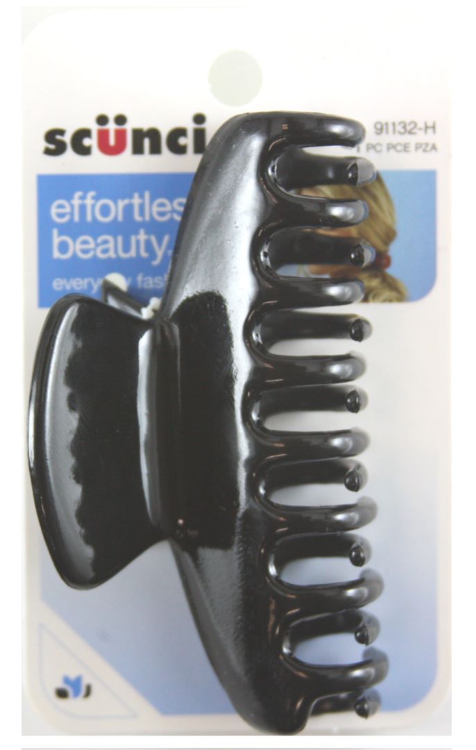 Scunci Classic Tortoise Jaw Hair Clip Black - 1 Clip
