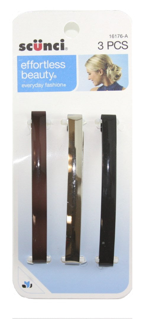 Scunci Effortless Beauty Barrettes 8.5 cm - 3 Pack