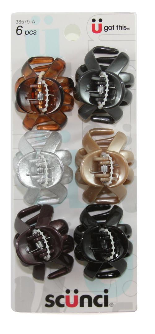 Scunci Effortless Beauty Jaw Clips - 6 Clips