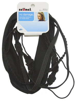 Scunci - Effortless Beauty Mixed No Damage Black Headwraps