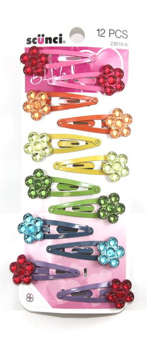 Scunci Girl Flower Clips Assorted