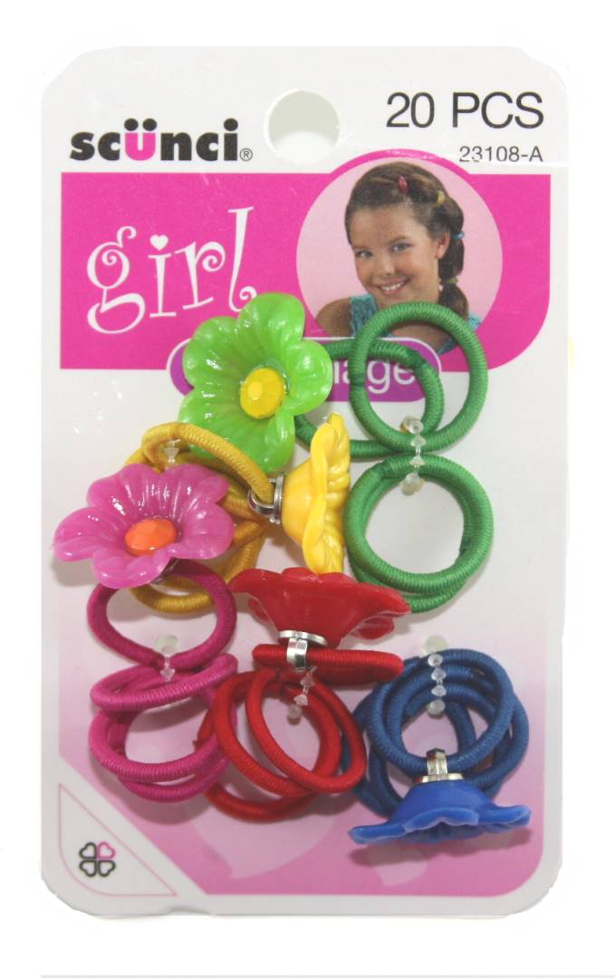 Scunci Girl No Damage Elastics - 20 Pack