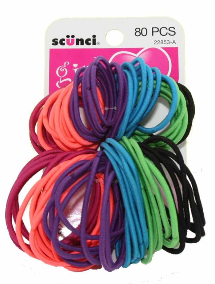 Scunci Girl No Damage Ponytail Elastics - 80 Elastics