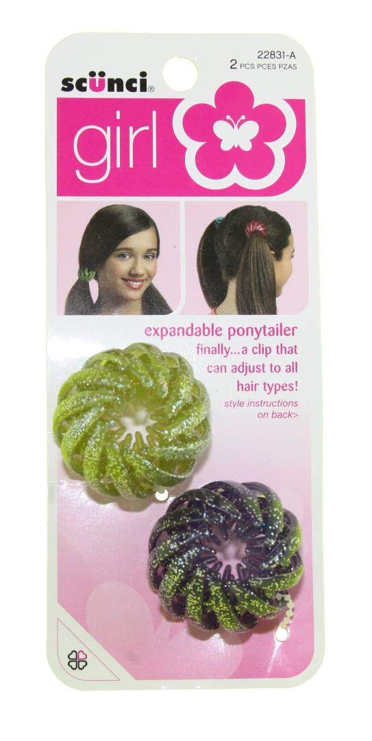 Scunci Girl Ponytailers Expandable Assorted - 2 Pack