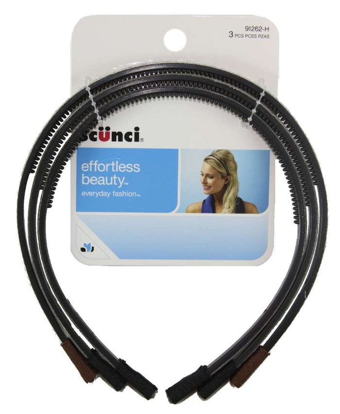 Scunci Headband Crocodile Leather - 3 Pack