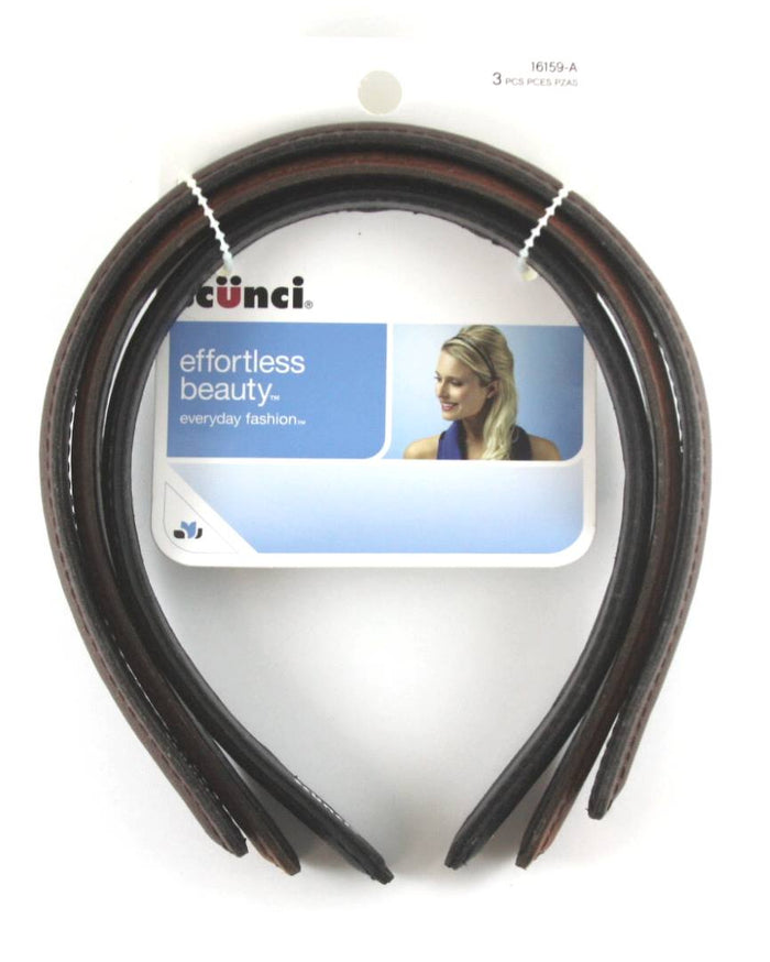 Scunci Headbands Leather - 3 Pack