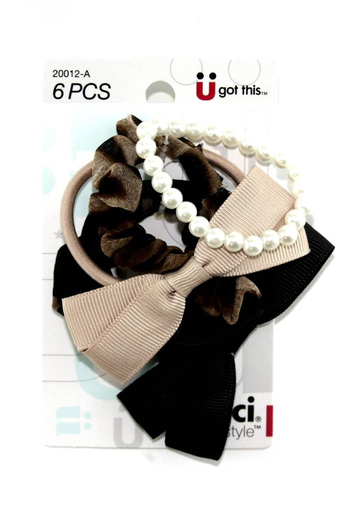 Scunci Mixed Ponytailers - 6 Pack