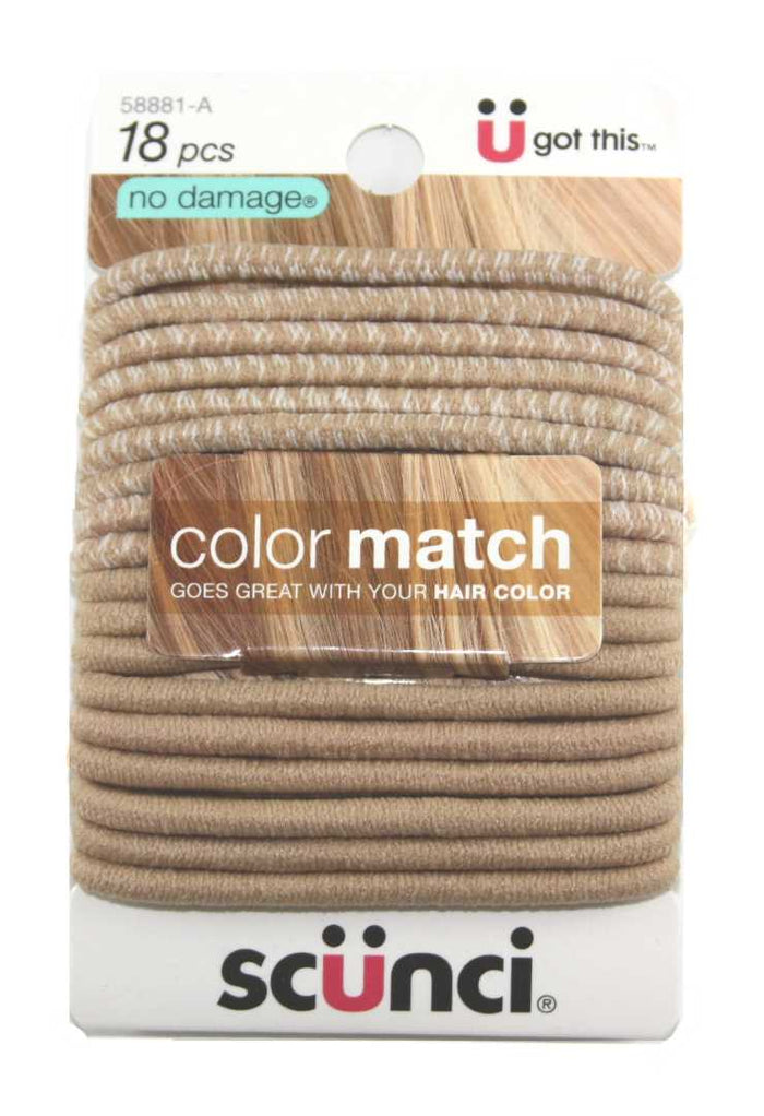Scunci No Damage Beautiful Blends Hair Elastics - 18 Pack