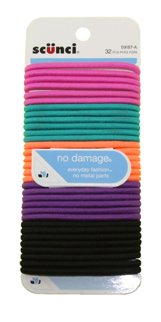 Scunci No Damage Elastics Bright 4 mm - 32 Pack