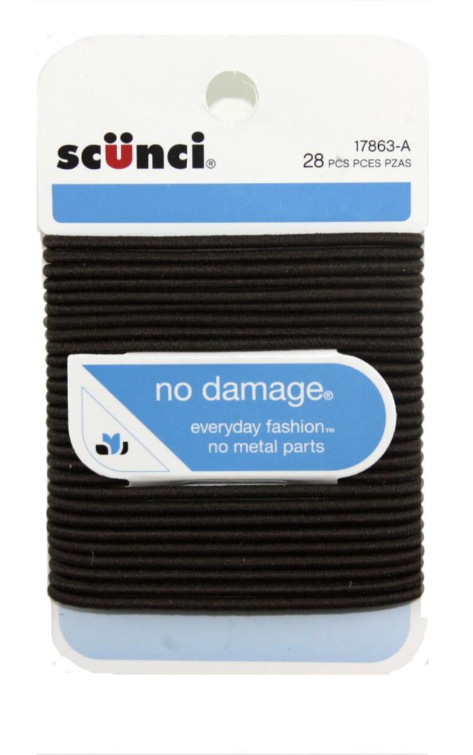 Scunci No Damage Elastics Brown - 28 Pack