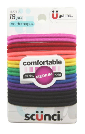 Scunci No Damage Hair Elastics Bright Large