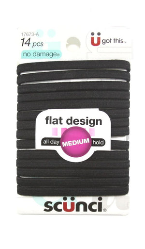 Scunci No Damage Hair Ties Black 6mm