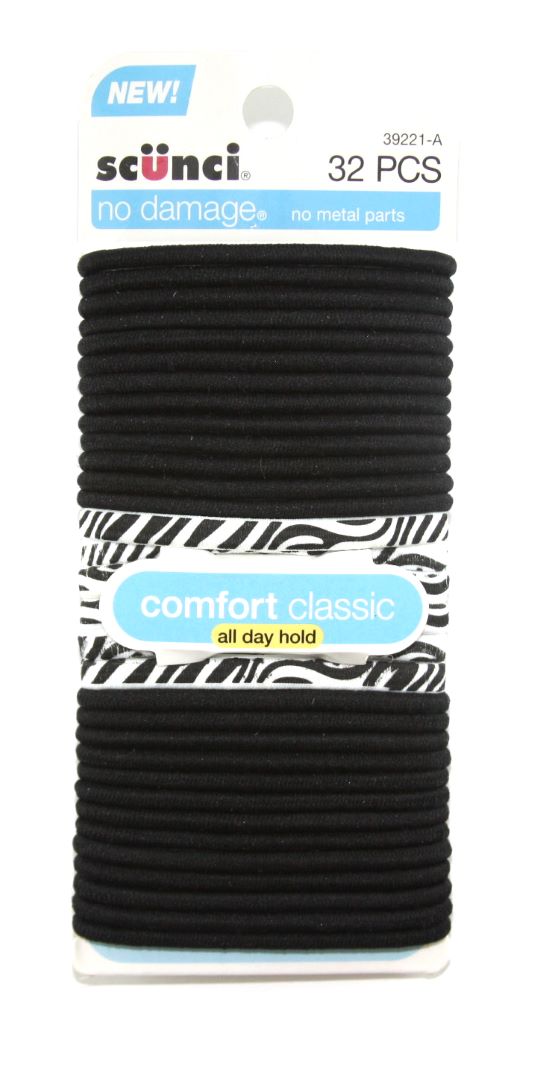 Scunci No Damage Hair Ties Comfort Classic 4 mm - 1 Pack