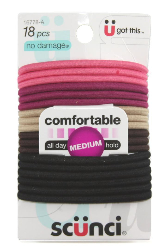 Scunci No Damage Natural Elastics Large - 18 Pack