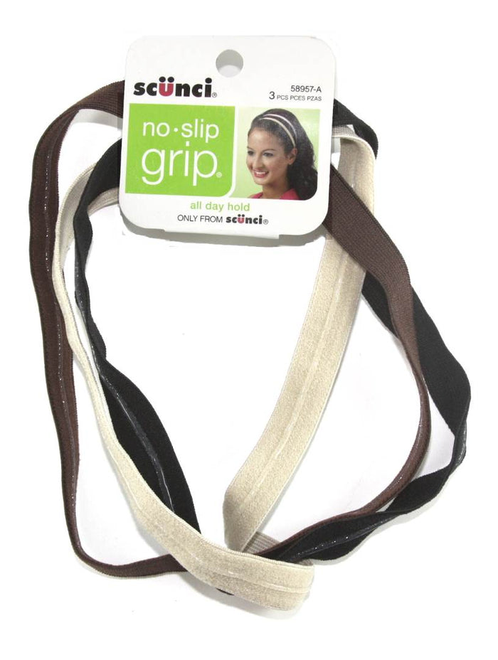 Scunci No Slip Elastic Headwraps - 3 Pack
