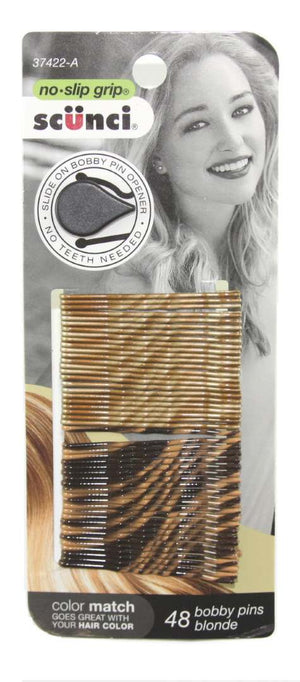 Scunci No Slip Grip Bobby Pins Blonde - 50 Pins 