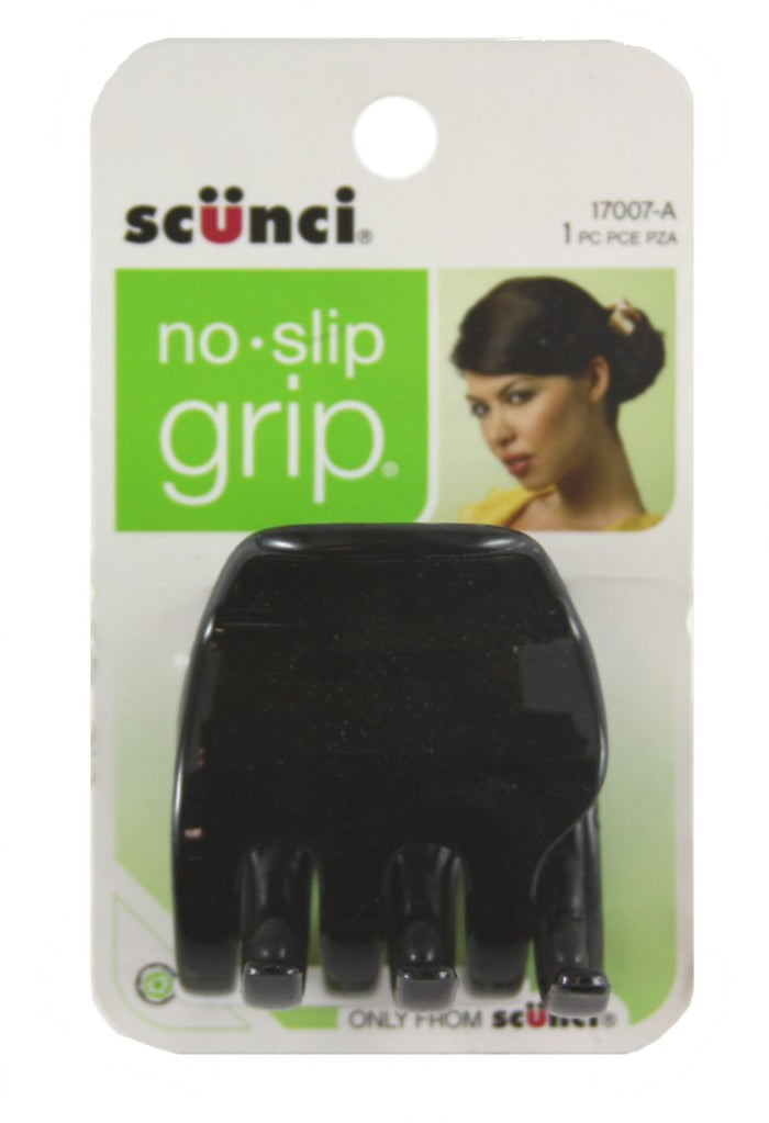 Scunci No Slip Grip Chunky Jaw Clips Large Black - 1 Pack