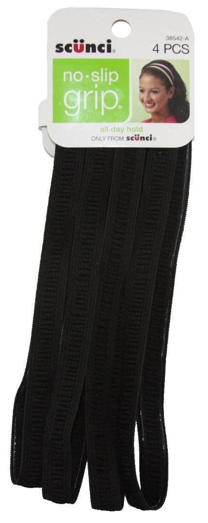 Scunci No-Slip Grip Headwraps Assorted Colors 1.5 cm - 4 Pack