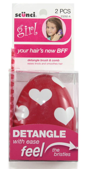 Scunci Detangle Brush with Comb Zig Zag