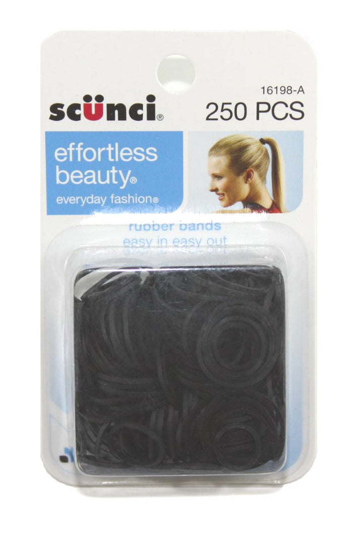 Scunci Rubberbands Small Black - 250 Pack