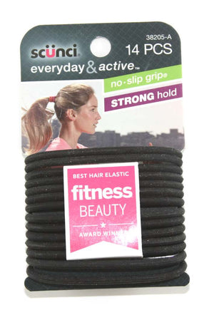 Scunci No Slip Grip Gel Hair Ties Black
