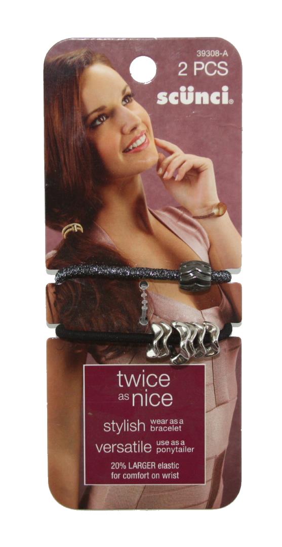 Scunci Twice as Nice Bracelet & Ponytailer - 2 Pieces
