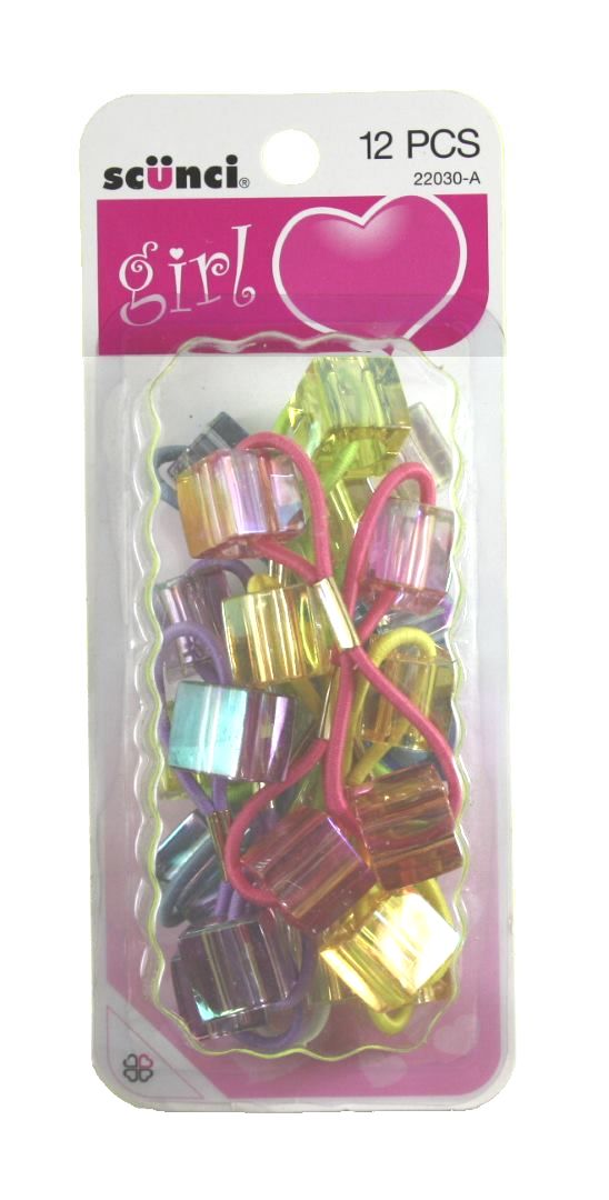 Scunci Twin Cube Ponytailers - 12 Pack